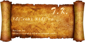 Töreki Klára névjegykártya