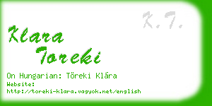 klara toreki business card